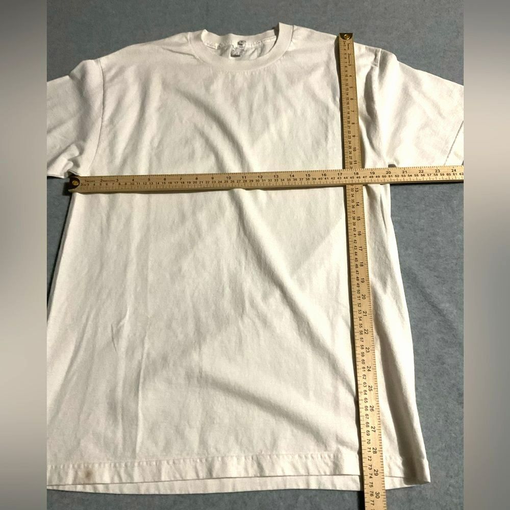Alstyle Apparel Men's Blank White T-Shirt Short Sleeve Heavyweight Cotton Sz M